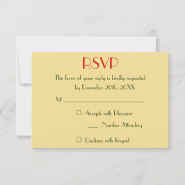 Casamento de Natal de Férias Moderno RSVP Dourado 