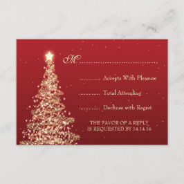 Casamento de Natal Elegante - RSVP Vermelho