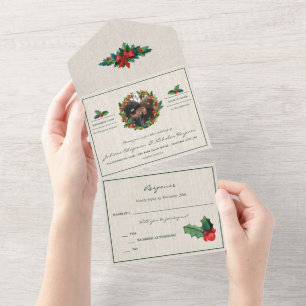 Casamento de Natal Holiday Wreath Poinsettia