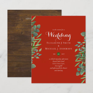 Casamento de Natal Russo do Orçamento Convite para