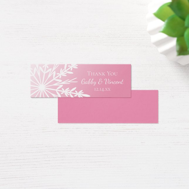 Casamento De Neve Branca Cor-De-Rosa Obrigado Marc (Mesa)