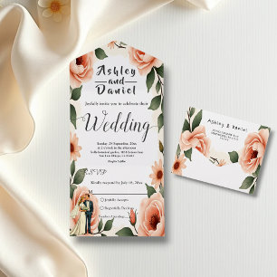 Casamento de Noiva Rosa e Groom com Blush Floral
