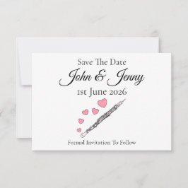 Casamento De Oboe Musical Salvar A Data