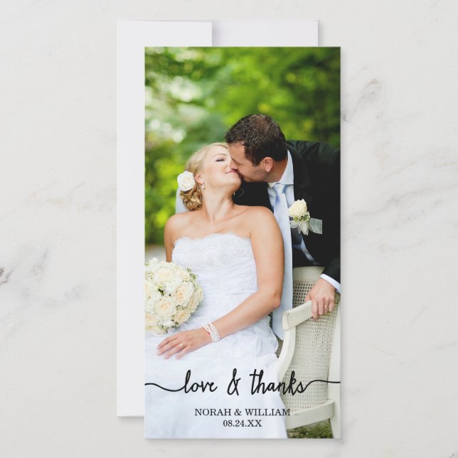 Casamento de Obrigados e amor Obrigado Cartão com  (Frente)