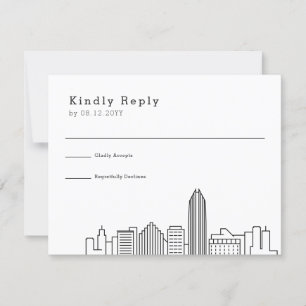 Casamento de Oklahoma City RSVP Skyline Estiliza
