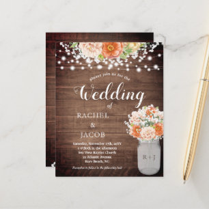 Casamento de Orçamento da Rústica Queda Laranja 