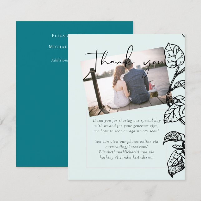 Casamento de Orçamento de Folha de Jardim Botânico (Frente/Verso)