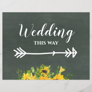 Casamento de Orçamento DESTA MANEIRA Chalk Sunflow