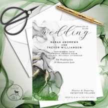 Casamento de Orçamento Emerald e Tinta de Álcool O