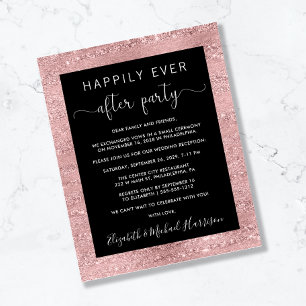 Casamento de Orçamento Feliz Sempre Após Rosa Do