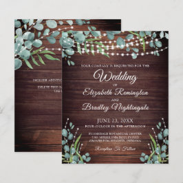 Casamento de Orçamento Luz de Madeira Rústica Conv