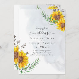 Casamento de Orçamento Rustic Sunflower Woodland B