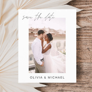 Casamento de Orçamento Salve a Data Foto Minimalis