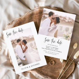 Casamento de Orçamento Salve a Data Foto Minimalis