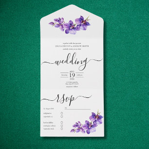 Casamento de Orquídea Púrpura e Branca