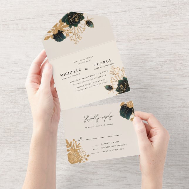 casamento de ouro a aquarela (não é necessário ENV (Aba destacável)