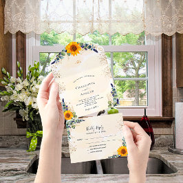 Casamento de ouro Eucalyptus greenere de girassóis