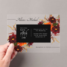 Casamento de Outono com Floral Watercolor Rústico 