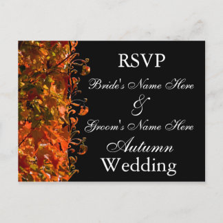 Casamento de outono de RSVP de Convite de casament