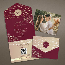 Casamento de Outono Floral Borgonha