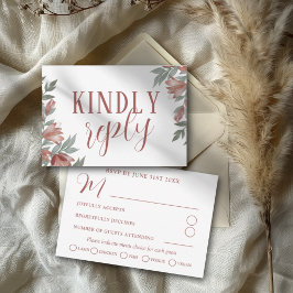 Casamento de Outono Terracota Botânico RSVP