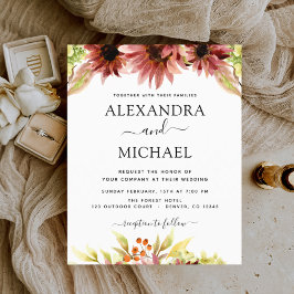 Casamento de País Sunflower Burgundy Orçamento