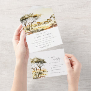 Casamento de Paisagem Africana com Muted Earth Wat