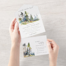 Casamento de Paisagem da Floresta de Pinheiro Inic