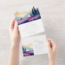 Casamento de Paisagem Lilac Fields em Montanha