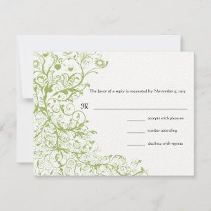 Casamento de Pássaros e Nadadores RSVP Hídrangea V