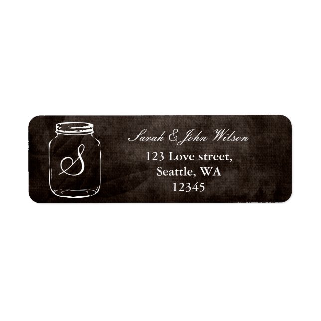 casamento de pedras rústicas, etiqueta de endereço (Frente)