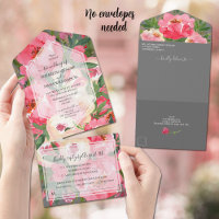 Casamento de Peões Cor-de-Água Rosa