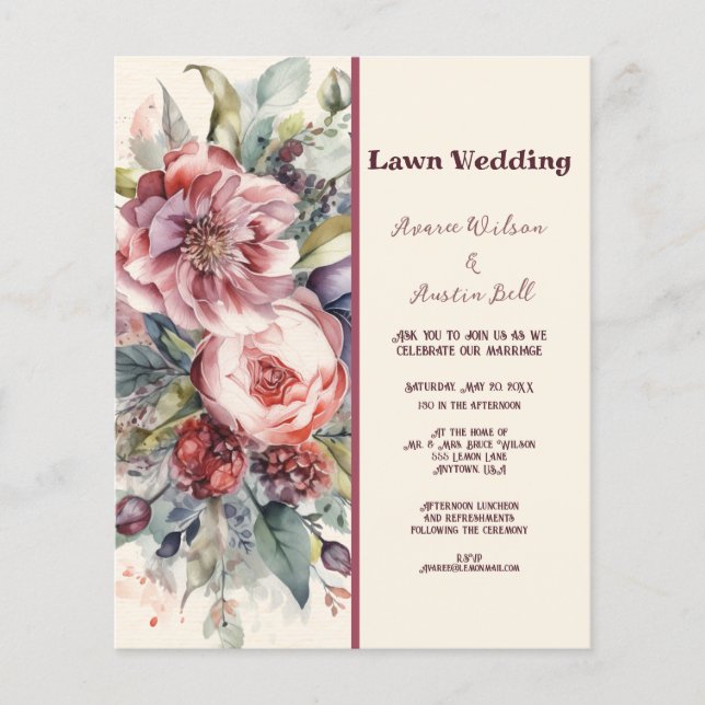 Casamento de Peões Rosa e Borgonha (Frente)