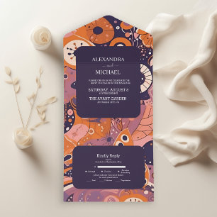 Casamento de pincel roxo, cor-de-rosa, cor-de-lara