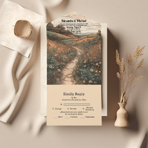 Casamento de Prados de Flor Selvagem Russo Whimsic