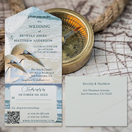 Casamento de Praia com Gannets de Lace Náutico