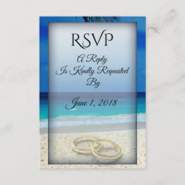 Casamento de Praia com Rings RSVP Card