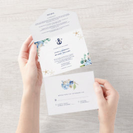 Casamento de Praia de Anchor com Monograma Floral