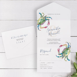 Casamento De Praia De Caranguejo Em Um Único Model