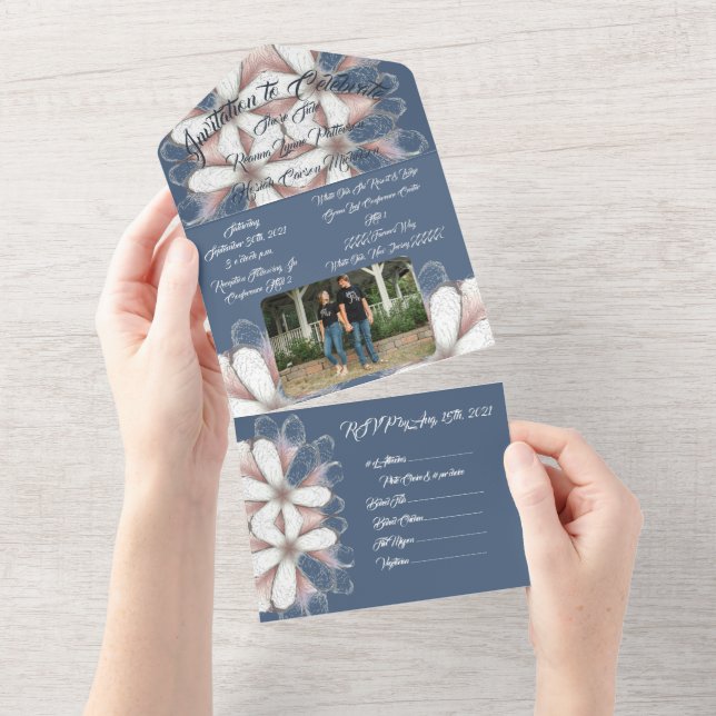 Casamento De Praia Floral Havaiana Foto De Script  (Tearaway)