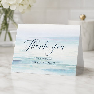 Casamento de Praia Obrigado Cartões