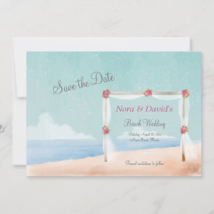 Casamento de Praia Salve o Anúncio de Data