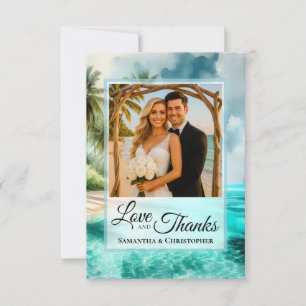 Casamento de Praia Tropical Amor & Agradecimento F