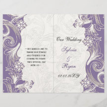 Casamento de primavera Floral Púrpura e Branca