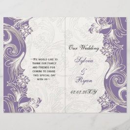 Casamento de primavera Floral Púrpura e Branca