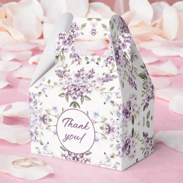 Casamento De Purple Lilacs Obrigado Caixa De Favor (Casamento)