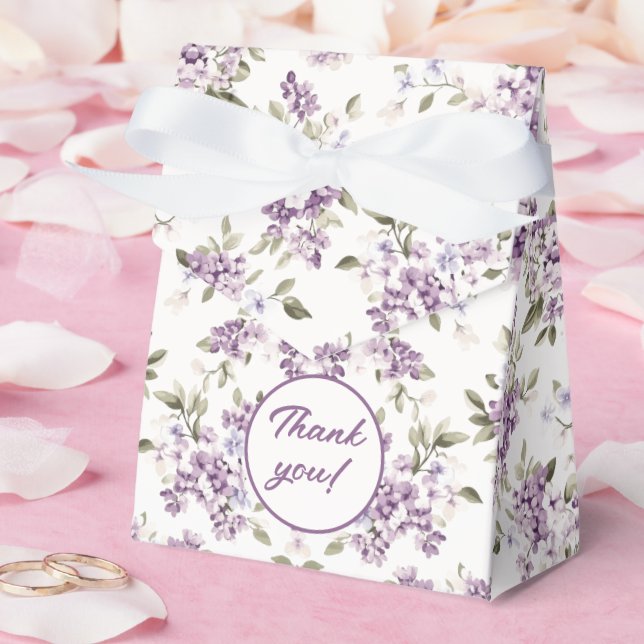 Casamento De Purple Lilacs Obrigado Caixa De Favor (Casamento)