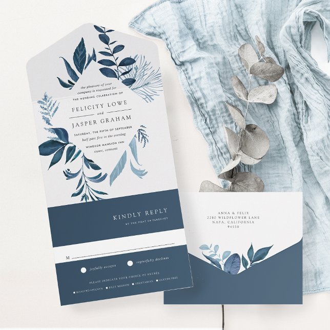 Casamento de Quadro Botânico Azure Azure Azure (Criador carregado)