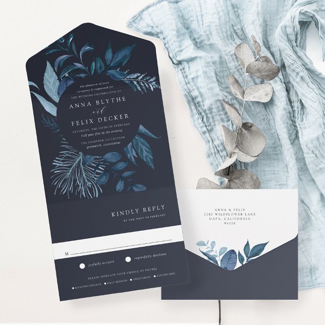 Casamento de Quadro Botânico Azure Azure Blue (Criador carregado)