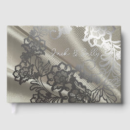 Casamento de renda preta elegante